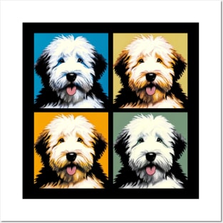 Pop Retro Art Old English Sheepdog - Cute Puppy Posters and Art